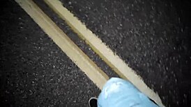 fucking pregnant wife on road side trying not to get caught