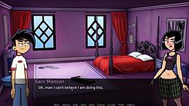 Watch this hot goth girlfriend masturbate in Amity Park parody?