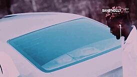 Ebony Teen Princess Teases And Bangs In Car Neighborhood