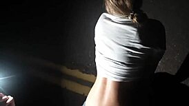 fucking pregnant wife on road side trying not to get caught