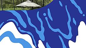 Pool Boy Spies Boss's Wife Sunbathing Topless by the Pool