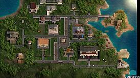 Busty milf Naomi from Treasure of Nadia 131 casually sucking big cock in game