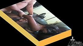 Ebony milf deepthroats cock and swallows cum in mouth