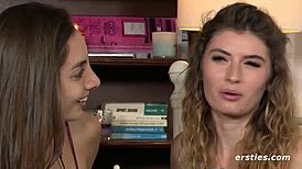 lesbian babes loving that anal play