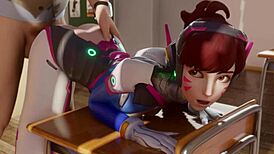 cute dva flaunts huge boobs in top hentai anal scenes