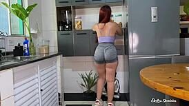 hired this maid, her huge ass got me hard... damn! 😳
