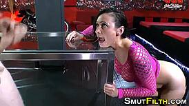 busty german babe gets her face spunked in wild blowbang! cumshots everywhere!