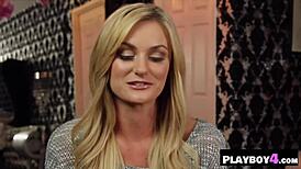 Unpredictable blonde milf Jeska strips naked, showing off that nice ass.