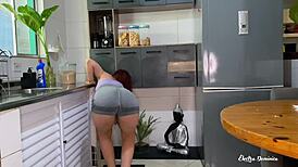 hired this maid, her huge ass got me hard... damn! 😳