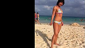 Sexy and beautiful Venezuelan dancer performs a sensual latin dance.