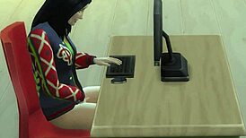 Girl Masturbates In Front Of Porn!