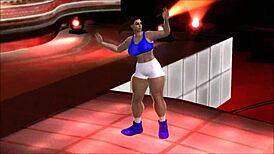 Melina wrestles chun li in intense fight