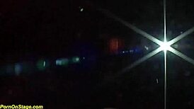 Extreme Lesbian Sex On Public Stage With Kissing.