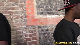 Cindy Lou Takes Interracial Gangbang and Bukkake Facial