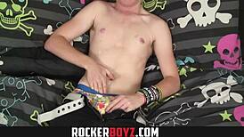 Big uncut english boy jerks off