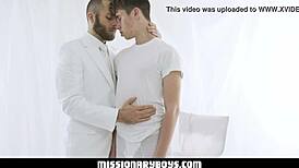 missionaryboyz - young missionary boy surprises priest with a bold cum facial