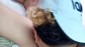 i was watching my p eat papaya, got excited, and invited him to eat something better in the room.