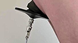 Watch that monster black dildo fuck my ass on the machine!