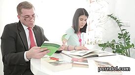 Sultry, get teased and reamed by that older teacher in hardcore reality!