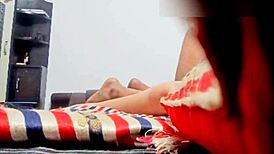 Newly married chubby wife fucked hard by husband in bedroom with loud moans