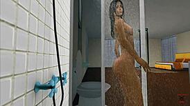 Hey, check out this wet teen in the shower scene!