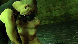 i gagged my fetich slave while chokin her, bound in bondge.