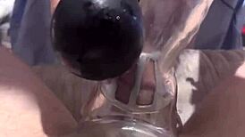 caged COCK teased relentlessly in the SLEEVE