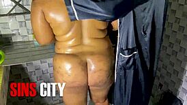 Home Alone with Girlfriend: Ass and Pussy Fucked by Big Black Cock Friend.