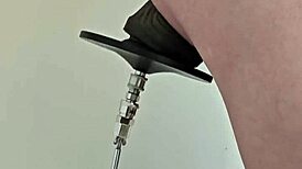 Watch that monster black dildo fuck my ass on the machine!