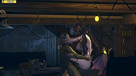 I watch hentai where succubus deepthroats green monster in doggystyle till cumshot