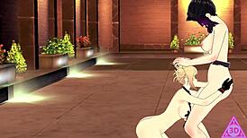 Toga Shinobu's Futanari Hentai With Monster Cock Cumshot