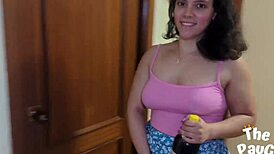 sexy neighbor bends over, showing big ass for homemade doggystyle action! 😏