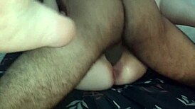 Hotwife slut bangs lover while cuck watches everything 😈