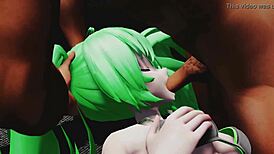 Watch Miku's Casting Couch Blowjob on Sofa!