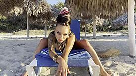 Monika Fox Boldly Masturbates To Squirt And Prolapse On Beach