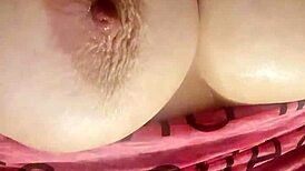 Pretty pink pussy Lil-Ryda seductively oils up her big ass and tits