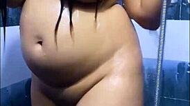 Indian Wife Bathes on Saturday Before Heading to Office Routine