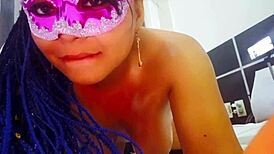 skinny busty latina gets oiled up on tits and buttocks at massage center