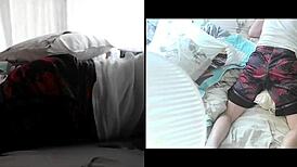 Horny Male Strips Masturbates Humps Pillow