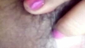 Horny bbw shows tits and vagina on video call 😍