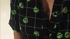 Milly Lascy with vibrator in shopping