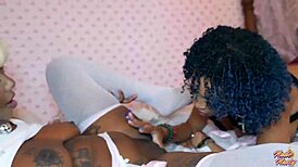 i'm watchin these two submissve eager sluts lowlita nade nasty do muff divin and lickin each other wet asses