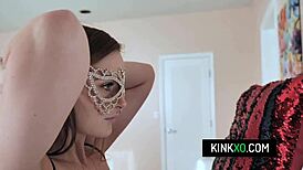 Hot MILF Stepmother Guides Stepmom in Sucking Cock