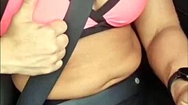 Blonde slut cumming in the car, want to join?