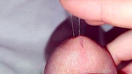 Messy Edging Session Leaves Twink Cock Throbbing with Vocal Cumshot