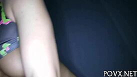 Teen gives blowjob in outdoor pov