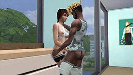 ddsims - my wife drilled at gym while i watch helplessly in sims 4 outdoor game