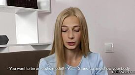 astonishing teen 18+ie masturbates tight twat until she is having orgasm