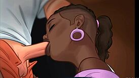 Horny teacher sucks my dick on stage