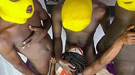 I Sucked Off My Fans Who Surprised Me On My Birthday. They Came In My Mouth During The Group Blowjob